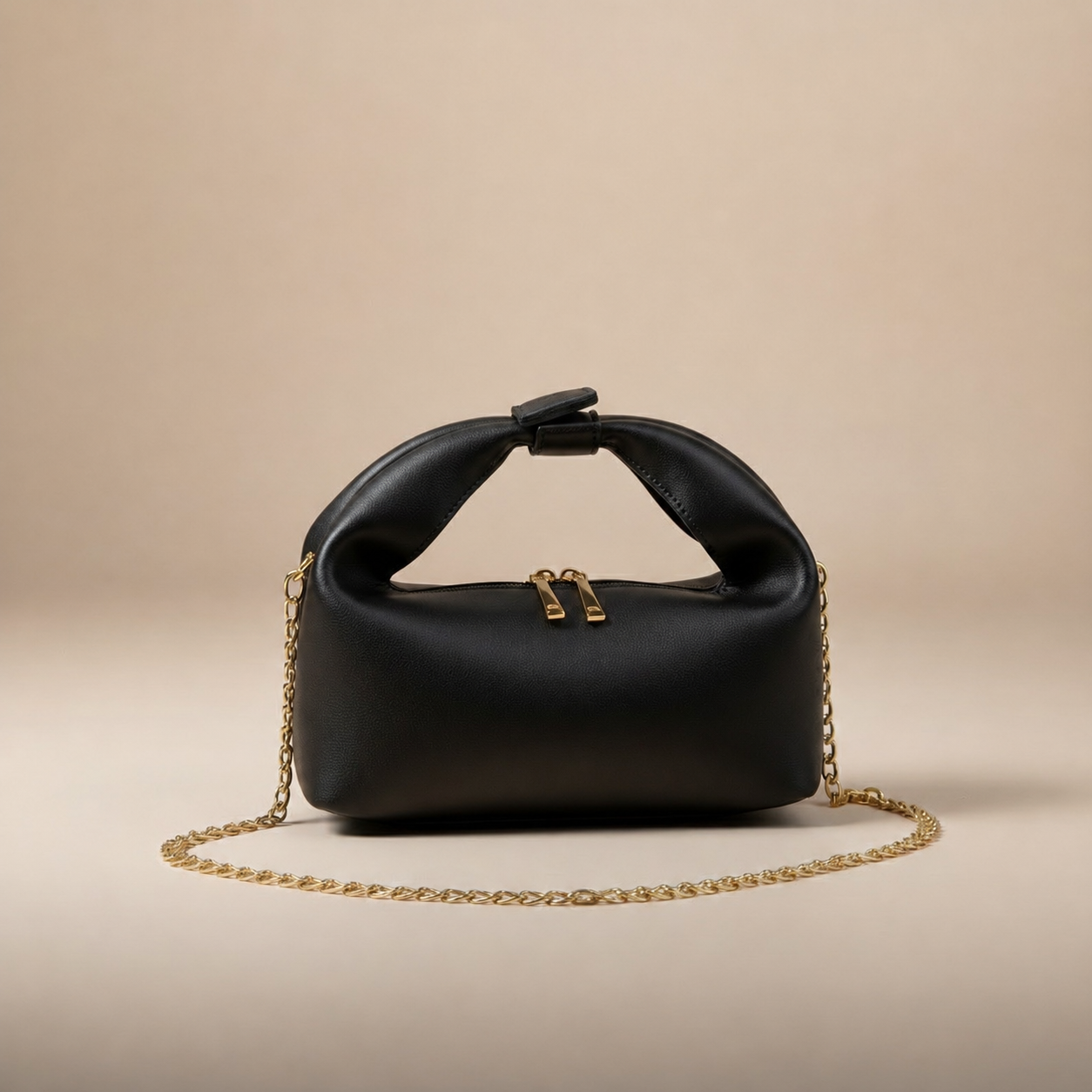 leather Button bag
