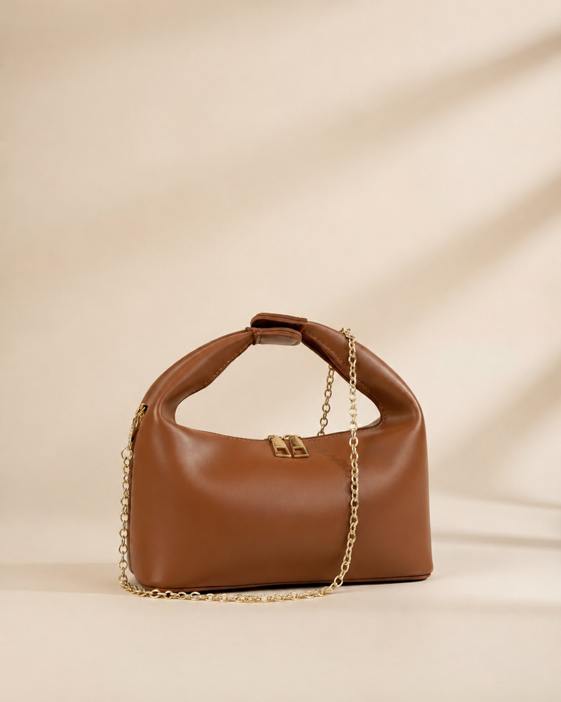leather Button bag