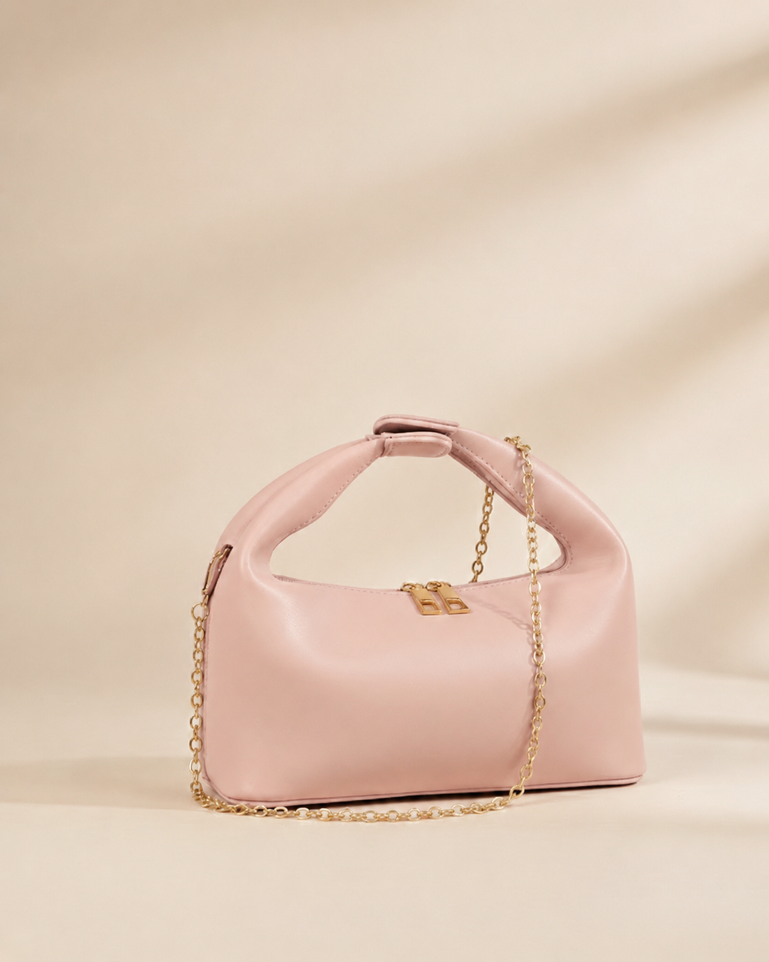 leather Button bag