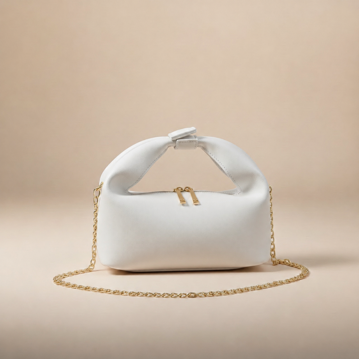 leather Button bag